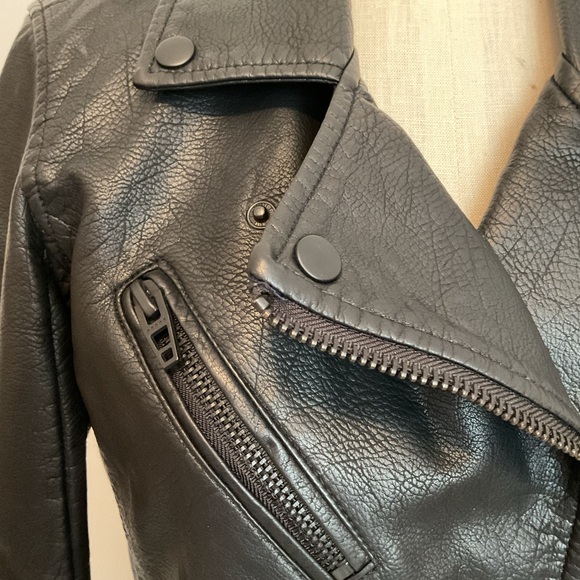BlankNYC Black Moto Semi fitted Vegan Leather Jacket - Picture 4 of 14